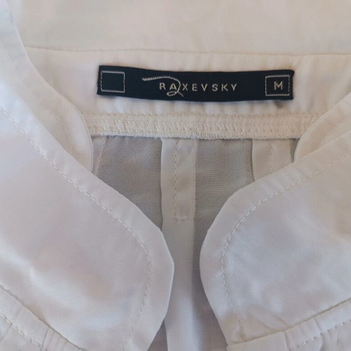 Raxevsky white crop top blouse size M like new