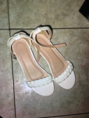 White sandals, size 35, Shein