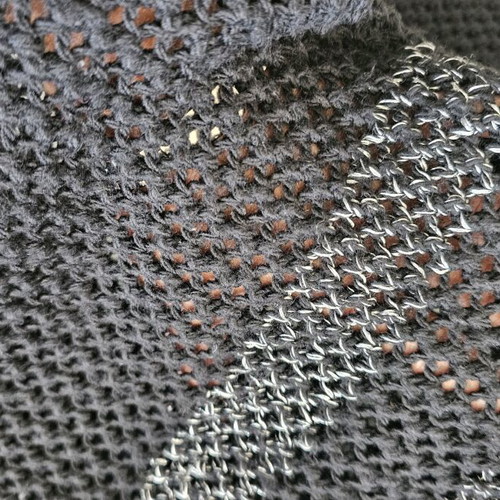 Sisley black and silver mesh sweater XS like new