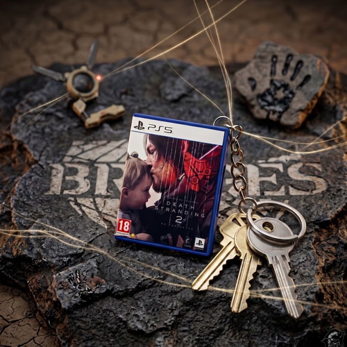 Death Stranding 2 PS5 game case keychain, 3D printed