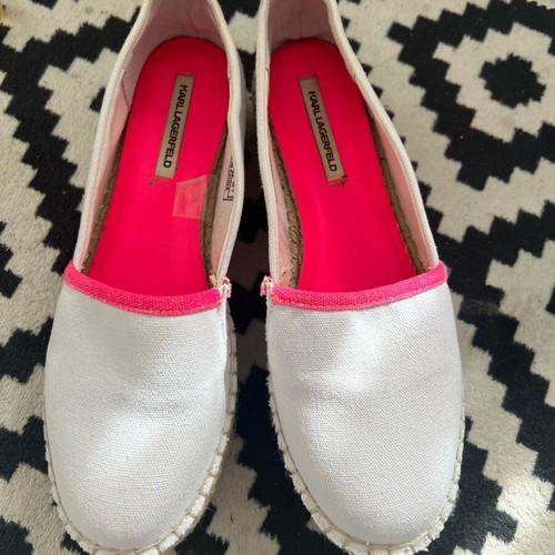 Karl Lagerfeld espadrilles like new, white, size 38