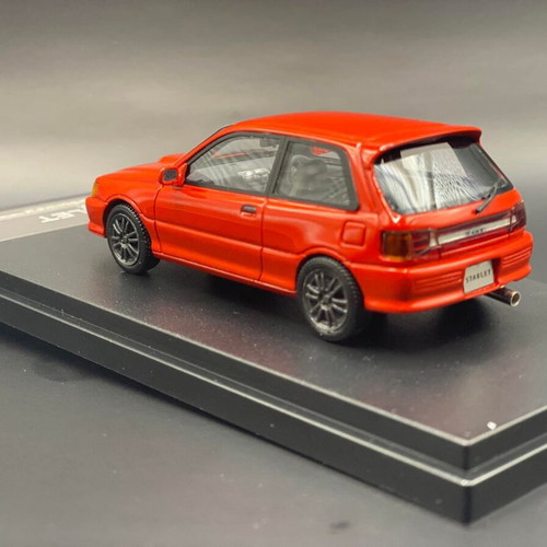 Toyota Starlet GT Turbo μοντέλο κλίμακας 1/43 καινούργιο, κόκκινο με ζάντες Oz Superleggera