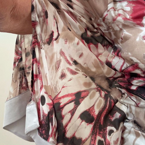 Gabriella Rocha Silk Blouse 100% One Shoulder, Long Sleeve, Like New