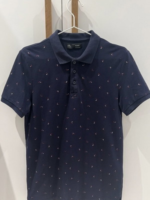 Ανδρική Μπλούζα Polo Bershka Σαν Καινούργιο, Σκούρο Μπλε, Μέγεθος M