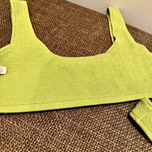 Bikini set Stefania Frangista new, lime green, crinkle texture