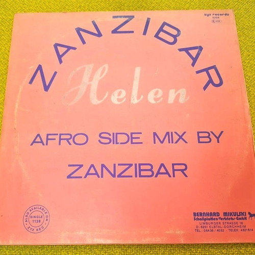 Helen Zanzibar 12' βινύλιο μεταχειρισμένο, ηλεκτρονικό