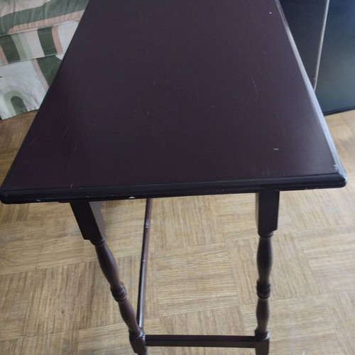 Vintage wooden side tables set of 2 used, walnut color