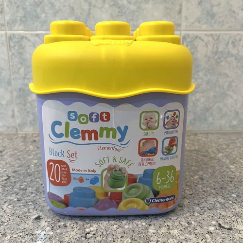 Clementoni Baby Clemmy soft building blocks set used, 20 pieces