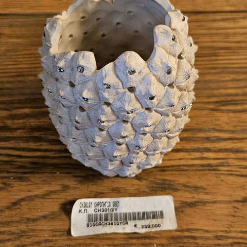 Gilles Caffier ceramic sculpture like new with Swarovski stones