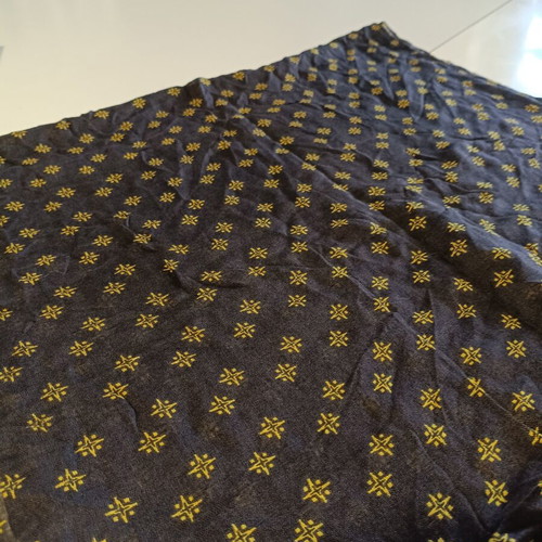 Camicissima women's scarf, dark grey with yellow pattern