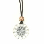 Women's silver snowflake pendant long