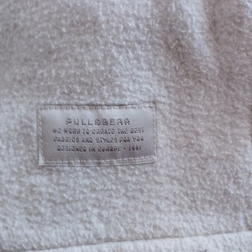Pull & Bear beige fleece hoodie, size S