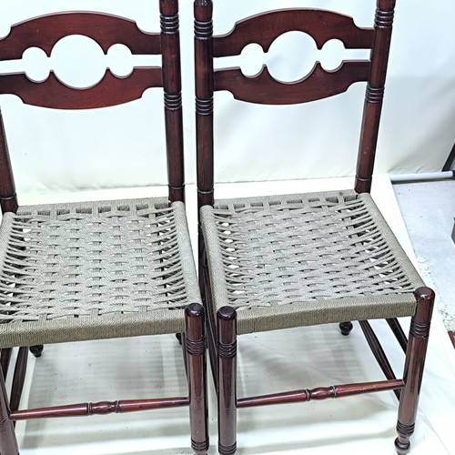Chairs with wicker, set of 3, like new