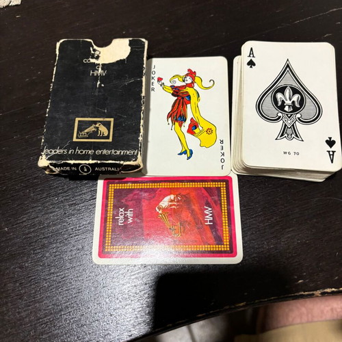Antique HMV playing cards like new, collectible His Masters Voice