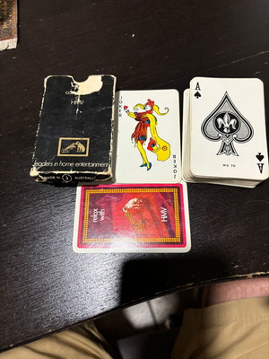 Antique HMV playing cards like new, collectible His Masters Voice