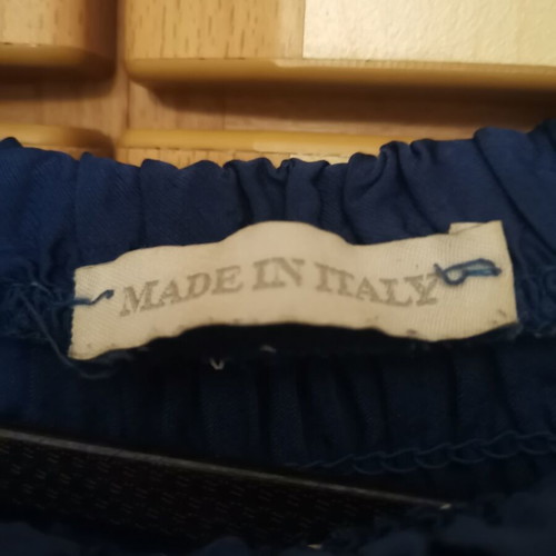 Linen pants and blouse set like new, electric blue