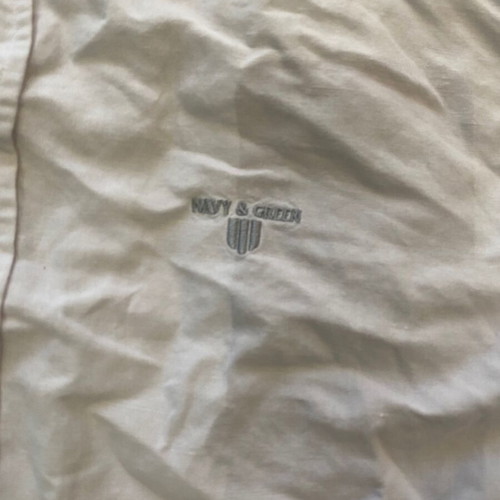 Navy & Green linen shirt, lightly used, size M