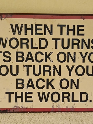 Metal Sign decorative plaque with quote new, 20.5x15 cm