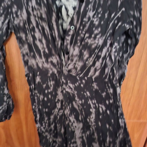 H&M shirt-style dress like new, gray and black, size S