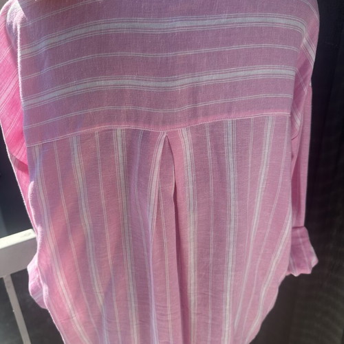 Zara oversized shirt new, white and pink, size XS