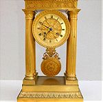  Ρολόι μπρούντζινο επίχρυσο τύπου "Portico" - Napoleon III, περίπου 160 ετών.