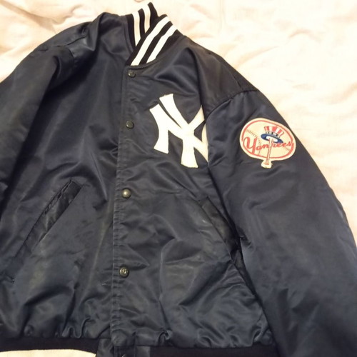 Jacket Yankees vintage used, size large, blue