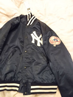 Jacket Yankees vintage used, size large, blue
