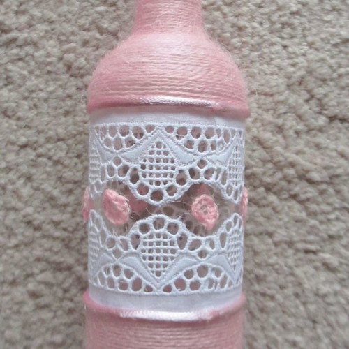 Handmade decorated bottles, pack of 6, new