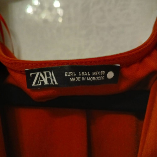 Zara rust maxi dress size L, like new