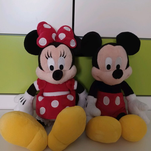 Plush Mickey and Minnie authentic Disneyland Paris new 34cm