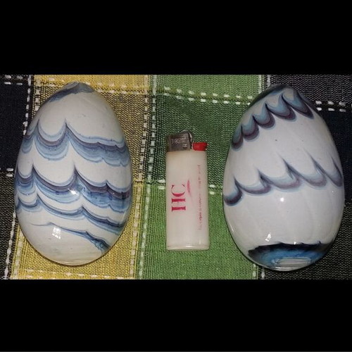 Glass egg collection Murano, Faberge & Murano style like new