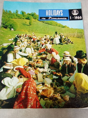 Holidays in Romania συλλεκτικός οδηγός διακοπών μεταχειρισμένος, δεκαετίας 1960
