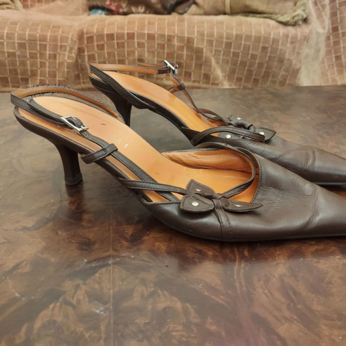 Hispanitas leather sandals used, brown, size 39