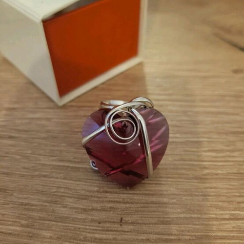 Heart ring like new, silver