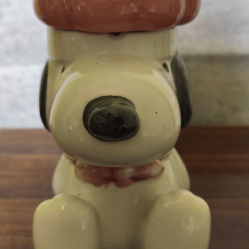 Snoopy used, height 17cm with 14cm lid, with 1 damage