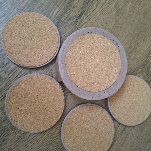 Handmade plaster coaster set with butterfly design