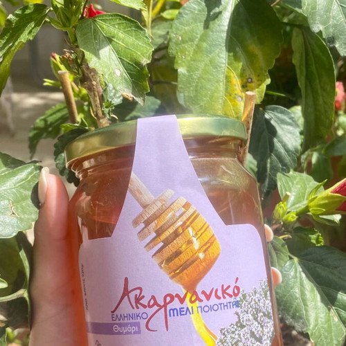 Thyme honey, 2 jars, genuine Greek