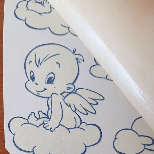 Tattoo sheet baby angels that glow in the dark new