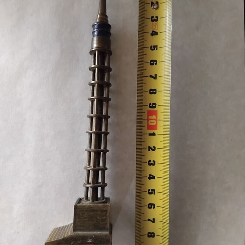 Cairo Tower vintage souvenir used, brass miniature from 1960s