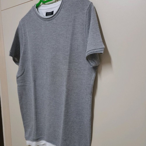 Men's gray cotton T-shirt Zara like new, size L