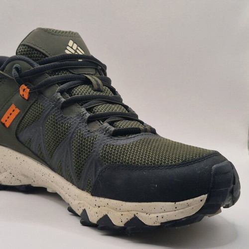 Columbia Peakfreak 2 hiking shoes, size 42, black and green