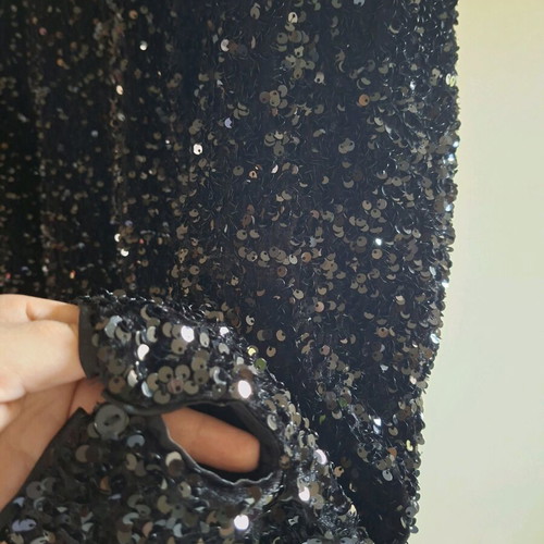 H&M official dress in alpha line like new, black with sequins