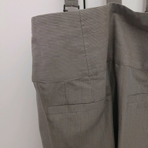 High-waisted pants with suspenders new, with tag