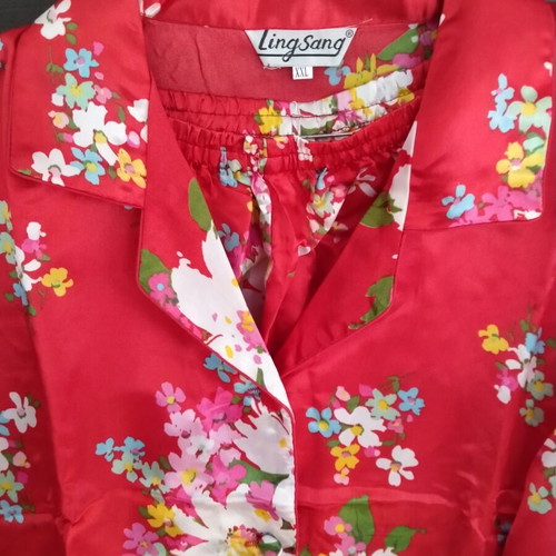Women's satin pajamas new, size XXL with narrow fit, red
