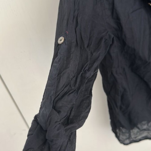 Bershka unisex shirt used, black, linen, size M