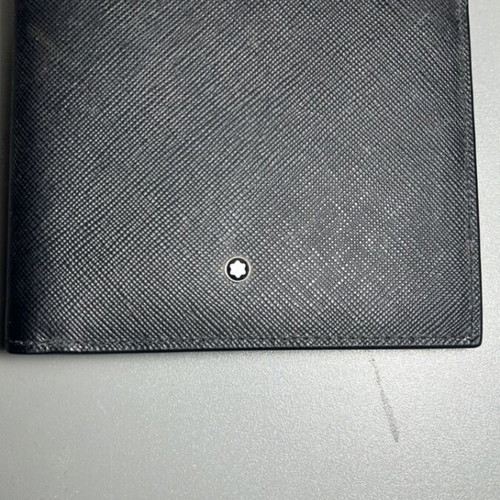 Montblanc leather bifold wallet black like new