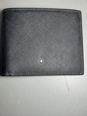 Montblanc leather bifold wallet black like new