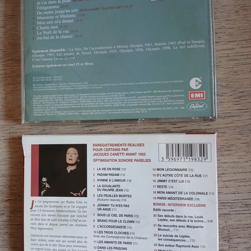 Edith Piaf CD set new, 2 discs La Vie En Rose and Je T'ai Dans La Peau