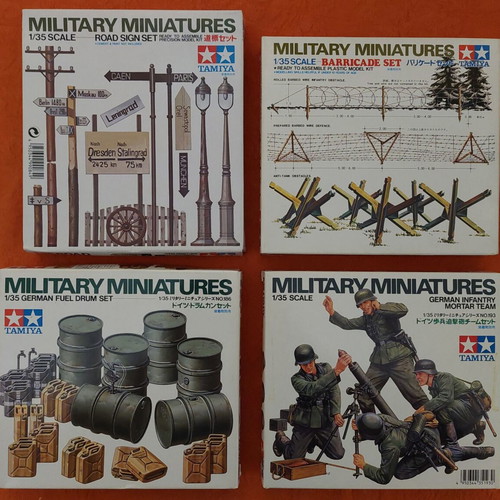 Tamiya 4 military miniatures kits like new