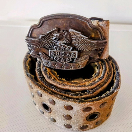 Belt used with large eagle buckle and studs, 4 cm x 1.25 m